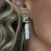 Серьги "Капучино": перламутр, жемчуг (латунный сплав)